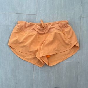 Orange lululemon shorts